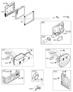Page E Diagram and Parts List for 12D600 0015-0119 Briggs and Stratton Engine